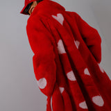 Queen Of Hearts Faux Coat Reverse