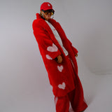 Queen Of Hearts Faux Coat Reverse