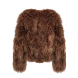 Saville Feather Jacket in Mocha Mousse