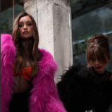 Aster Coat Shocking Pink  L