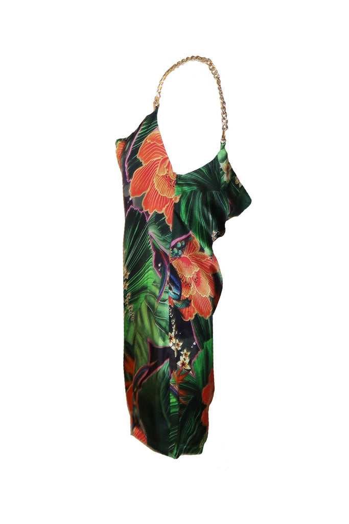 Peacock Palm Chain Dress - Mode & Affaire