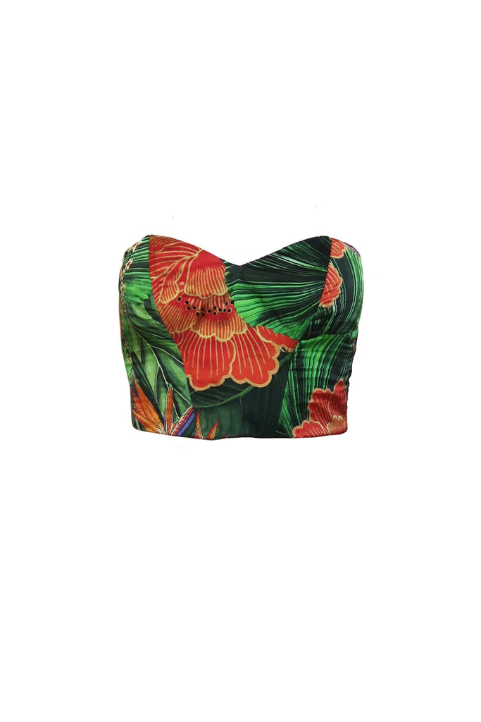 Peacock Palm Bodice Top - Mode & Affaire
