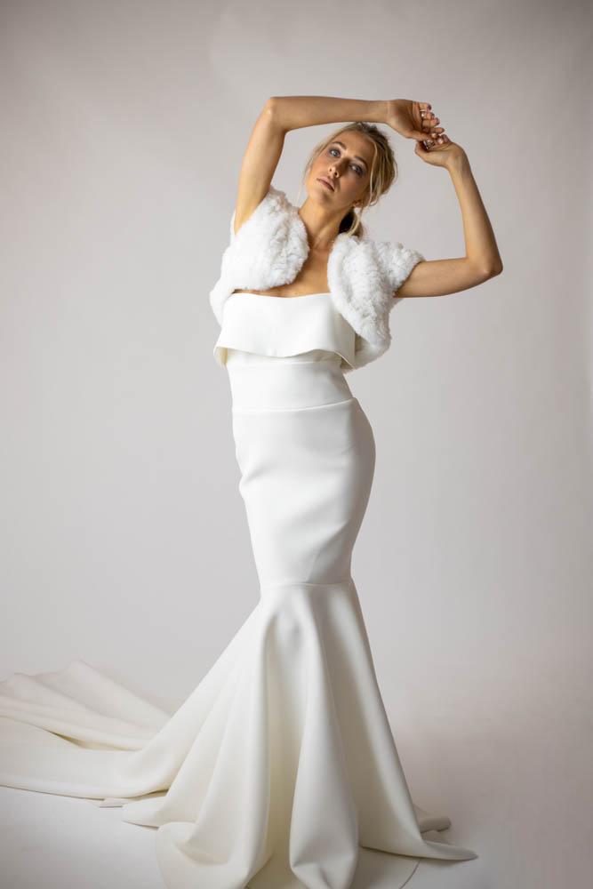Macie Faux Bolero in Snow - Mode & Affaire