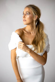 Macie Faux Bolero in Snow - Mode & Affaire