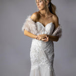 Plume Blush Feather Bolero - Mode & Affaire