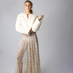 Macie Faux Jacket Long Sleeve in Pearl - Mode & Affaire