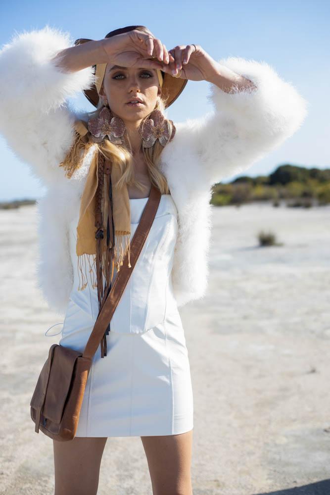 Valentina Feather Jacket Snow - Mode & Affaire