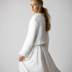 Macie Faux Jacket Long Sleeve in Snow - Mode & Affaire