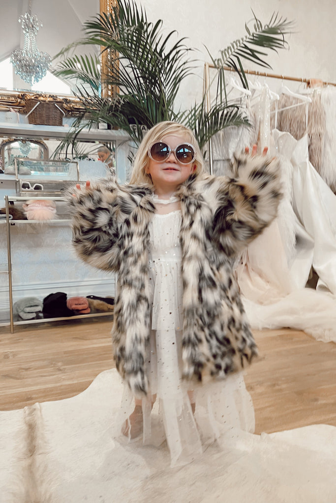 Kids Mimi Faux Leopard Coat - Mode & Affaire