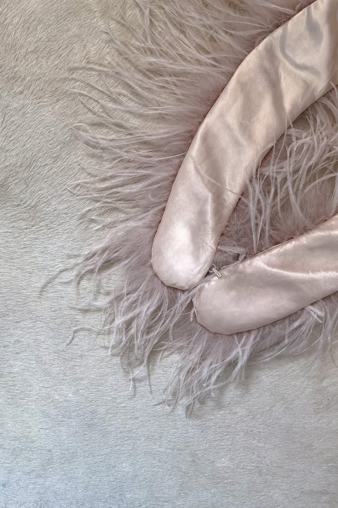 Delphine Ostrich Feather Collar Blush - Mode & Affaire
