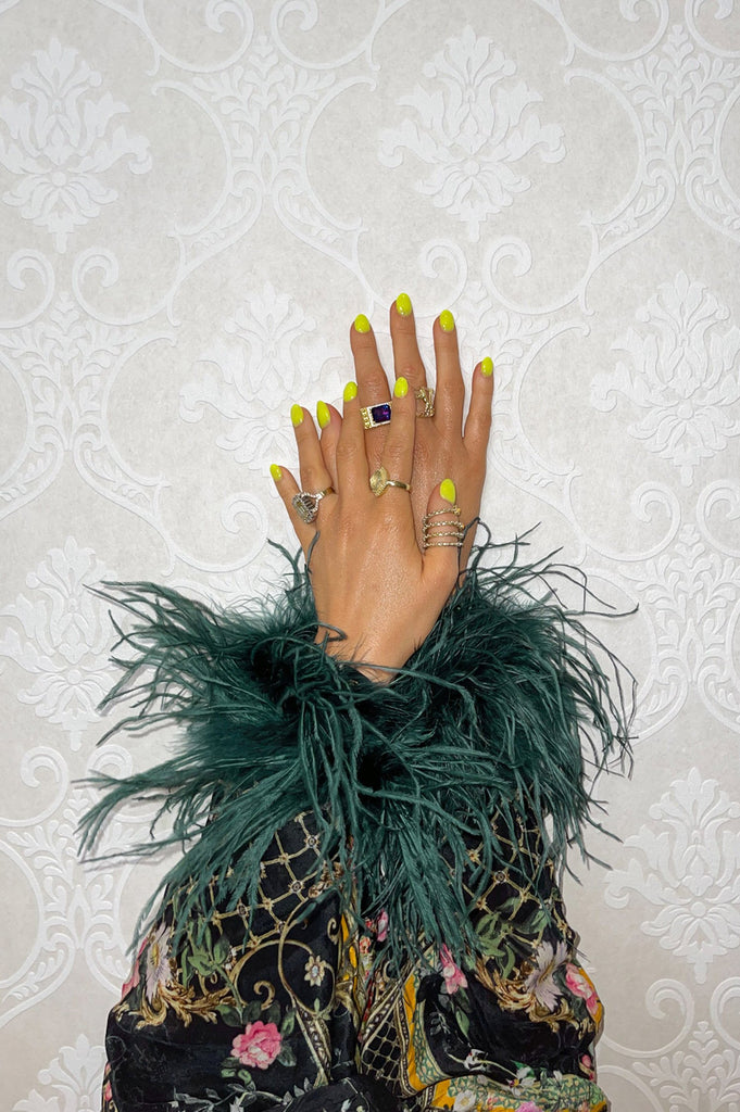 'I Love The Nightlife' Cuffs Emerald - Mode & Affaire