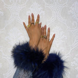 Mademoiselle Fur Cuffs Midnight - Mode & Affaire