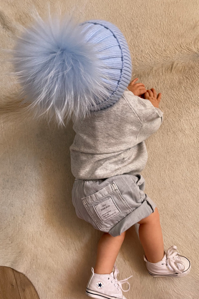 Baby Angora Beanie Azure - Mode & Affaire