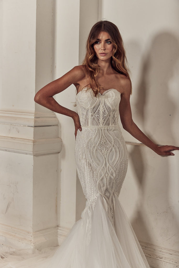L'Aquila Beaded Gown - Mode & Affaire
