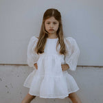 Poppy Frill Dress Vanilla - Mode & Affaire