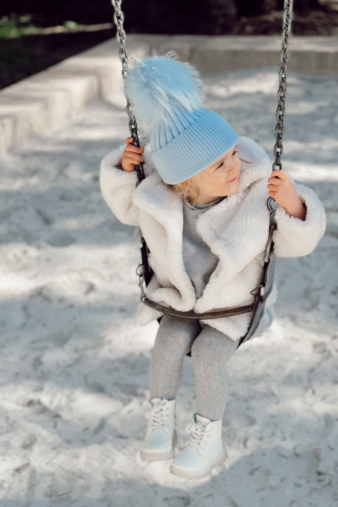 Kids Angora Beanie Azure - Mode & Affaire