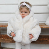 Mini Astrid Faux Coat in Snow - Mode & Affaire