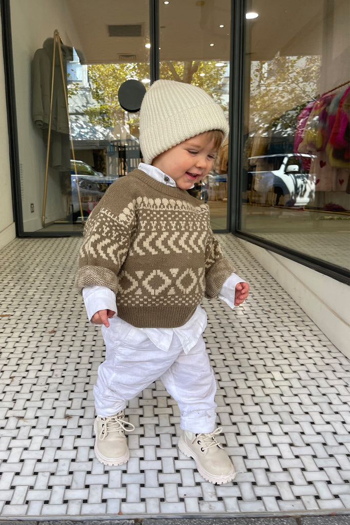 Archie Sweater in Khaki - Mode & Affaire