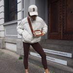 Berlin Leather Puffer in Chalk - Mode & Affaire