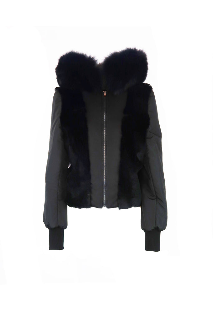 Essential Short Parka in Onyx - Mode & Affaire