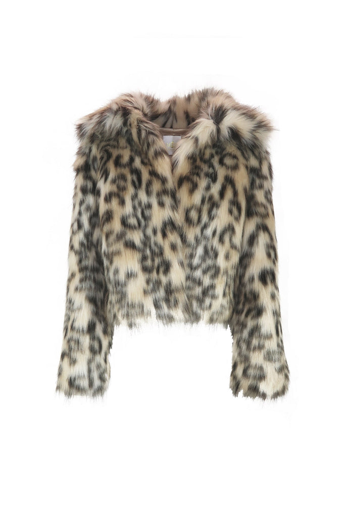 Mimi Faux Leopard Cropped Jacket - Mode & Affaire