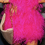 'Last Dance' Strapless Feather Dress Hot Pink - Mode & Affaire