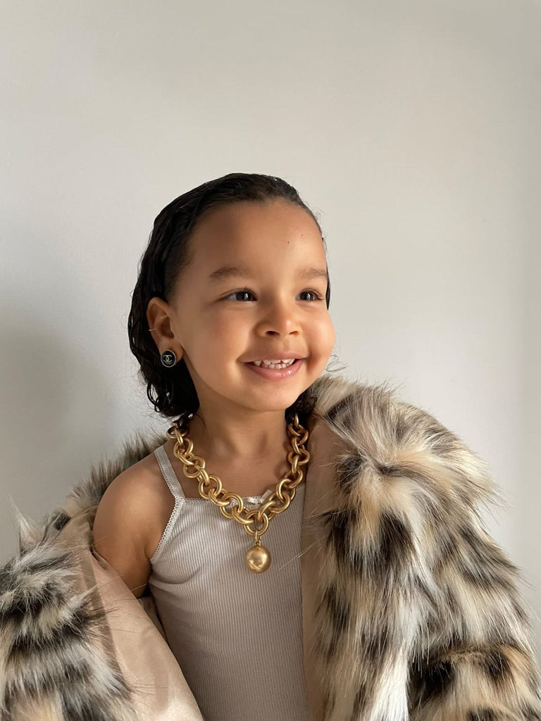 Kids Mimi Faux Leopard Coat - Mode & Affaire