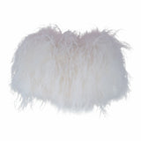 Delphine Ostrich Feather Capelet in Snow - Mode & Affaire