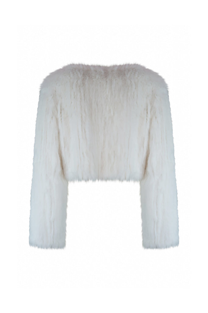 Laci White Fur Jacket in Snow - Mode & Affaire