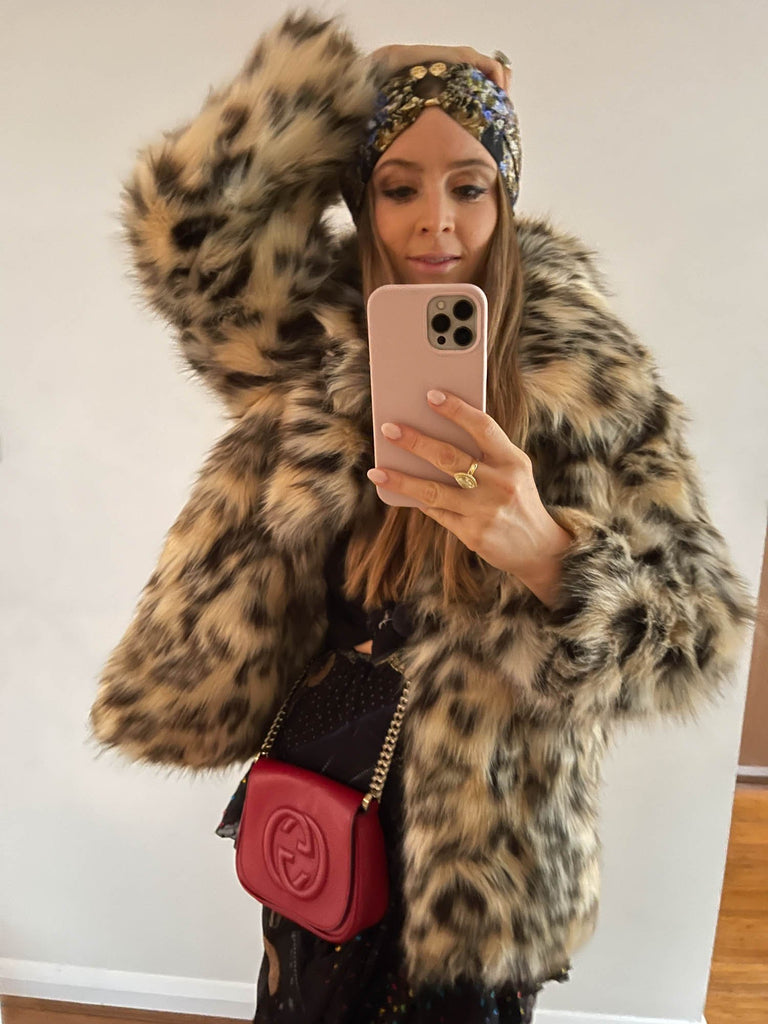 Mimi Faux Leopard Coat - Mode & Affaire