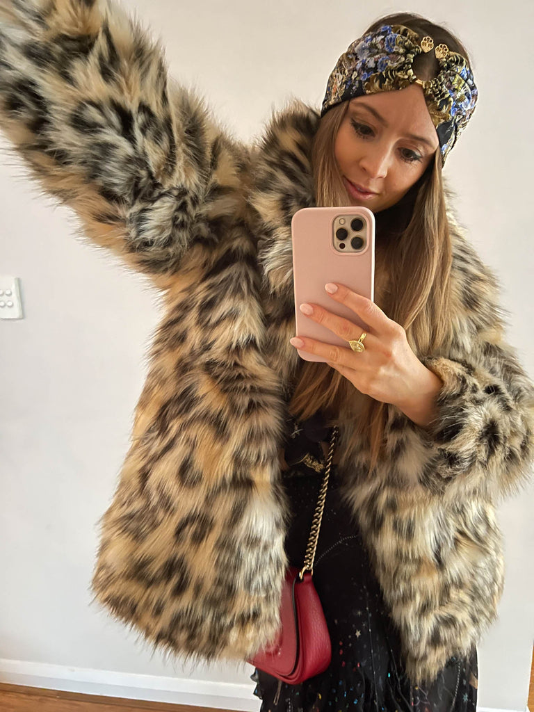 Mimi Faux Leopard Coat - Mode & Affaire