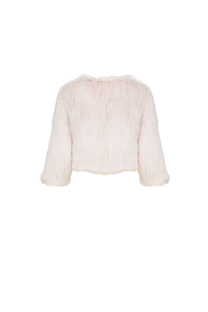 Laci Pink Fur Jacket in Blush - Mode & Affaire