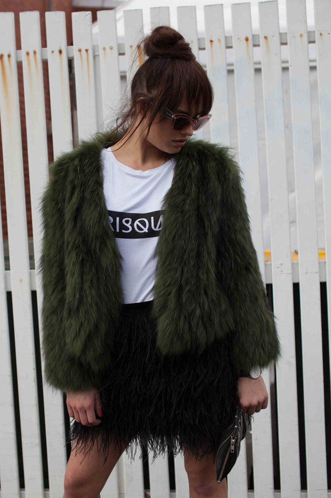 Exotique Fur Jacket in Forrest - Mode & Affaire