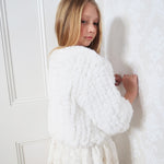 Kids Lucia Faux Fur Jacket in Snow - Mode & Affaire