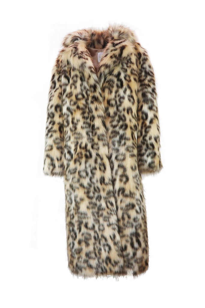 Mimi Faux Leopard Long Coat - Mode & Affaire