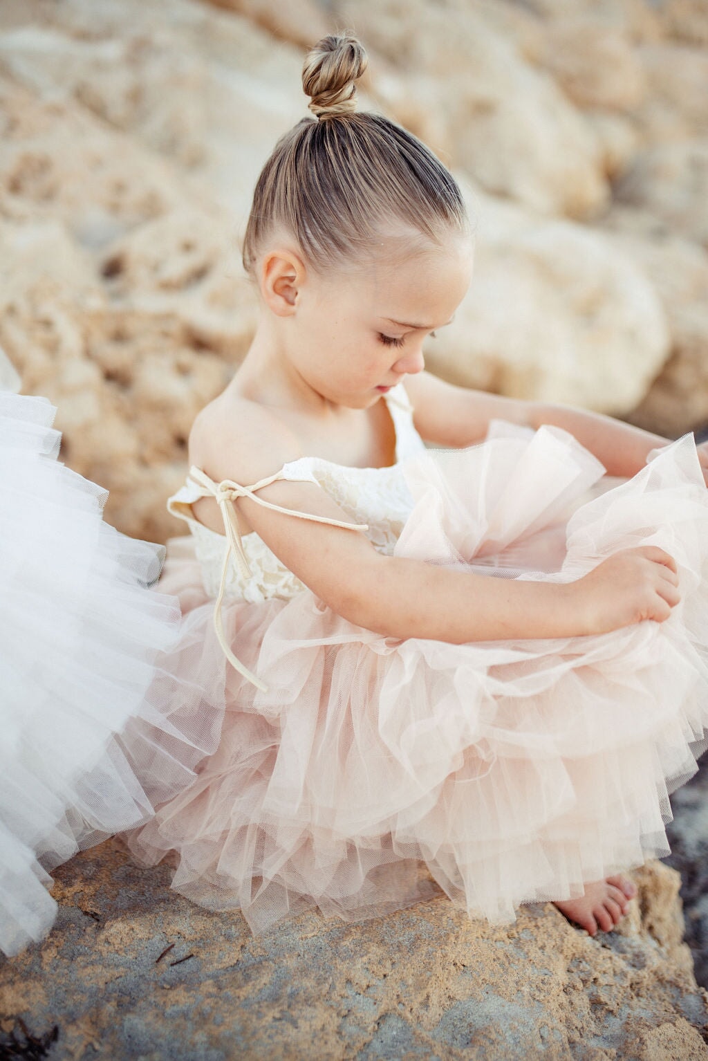 Tilly Tulle Tutu Dress in Oatmeal - Mode & Affaire