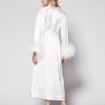 Peggy Bridal Dressing Gown in Snow - Mode & Affaire