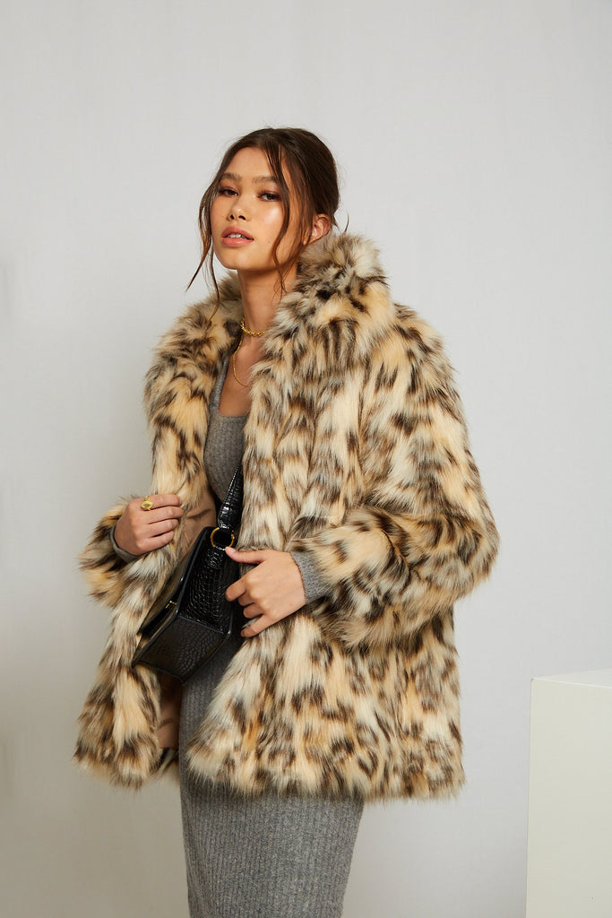 Mimi Faux Leopard Coat - Mode & Affaire
