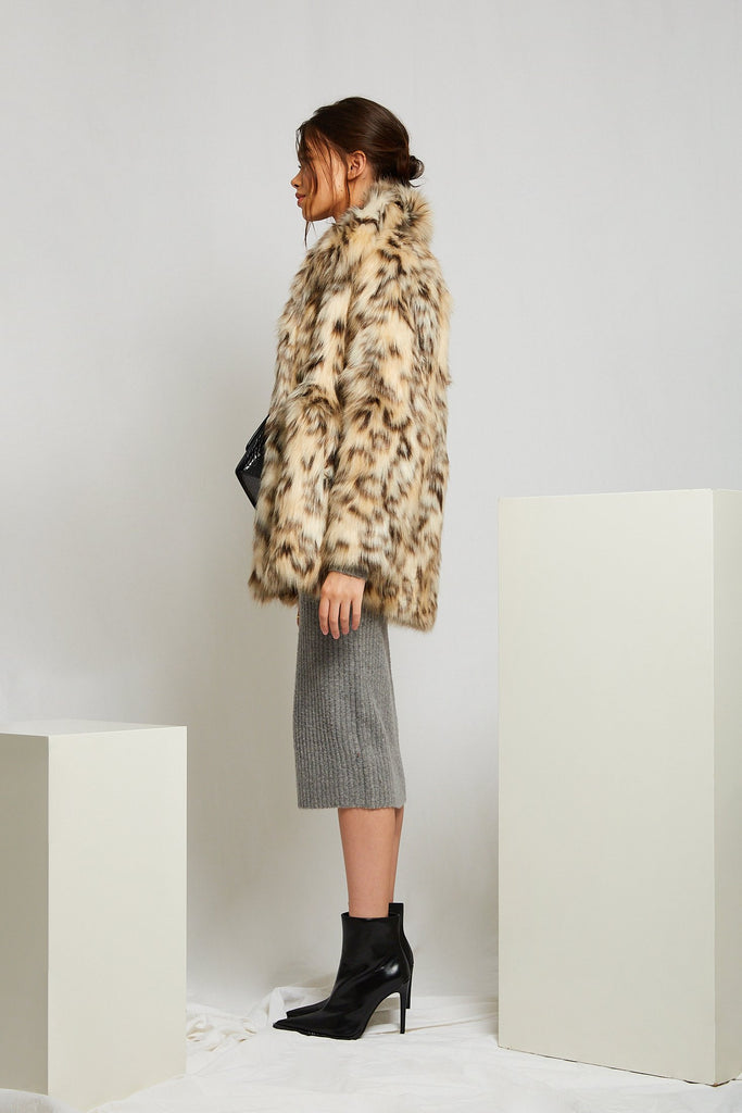 Mimi Faux Leopard Coat - Mode & Affaire