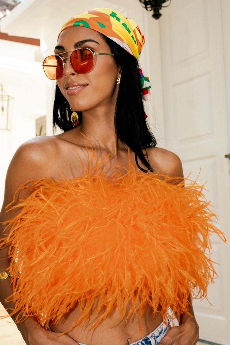 Jewelled Out Silk Scarf - Mode & Affaire