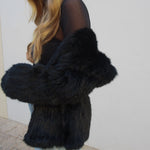 Cascade Rabbit Fur Jacket in Onyx - Mode & Affaire