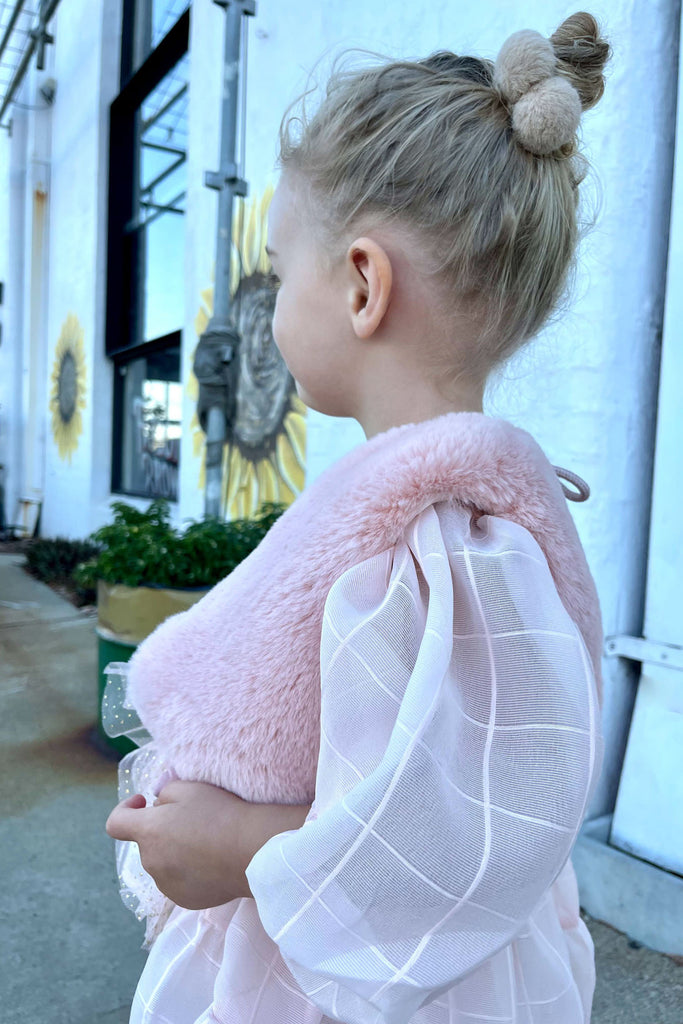 Kids Faux Fur Vest in Petal - Mode & Affaire