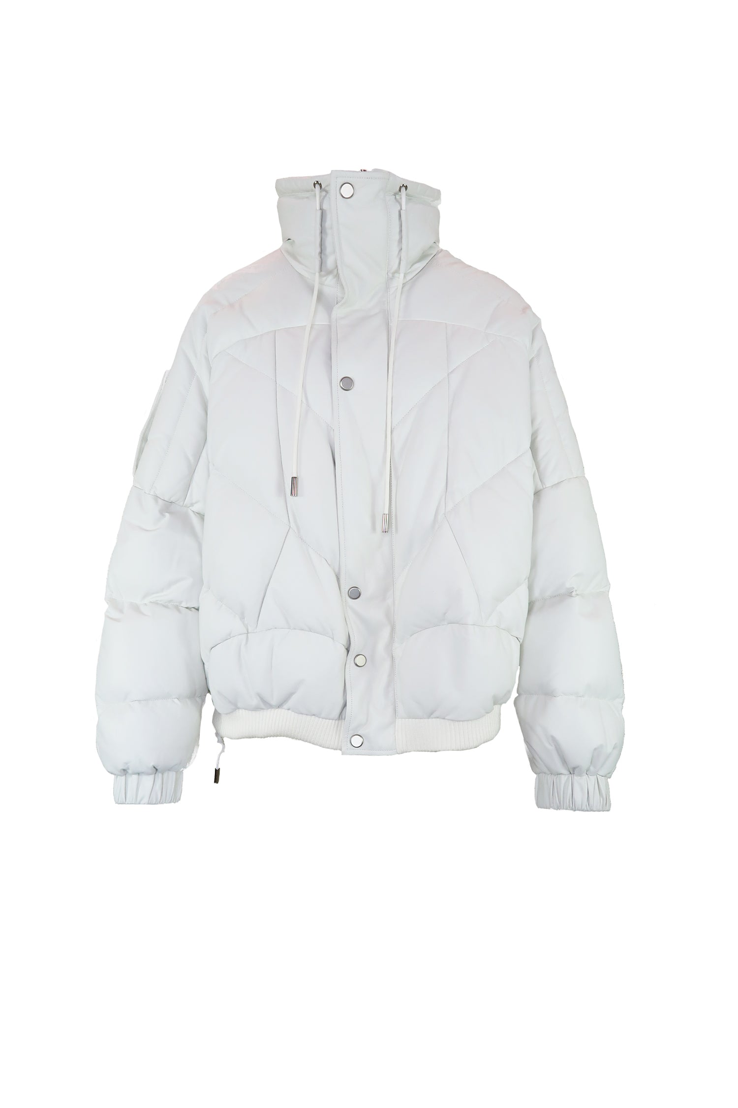 Berlin Leather Puffer in Chalk - Mode & Affaire