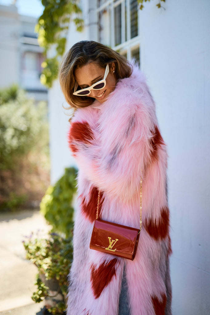 Queen Of Hearts Pink Fur Coat - Mode & Affaire