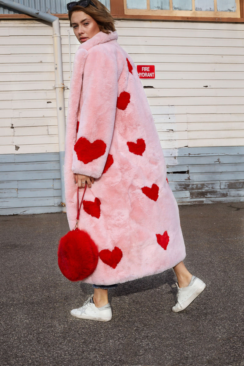 Queen Of Hearts Faux Coat - Mode & Affaire