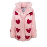 Queen Of Hearts Faux Mid Coat - Mode & Affaire