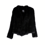 Cascade Rabbit Fur Jacket in Onyx - Mode & Affaire