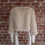 Laci Rabbit Fur Jacket 3/4 in Shell - Mode & Affaire