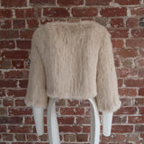 Laci Rabbit Fur Jacket 3/4 in Shell - Mode & Affaire